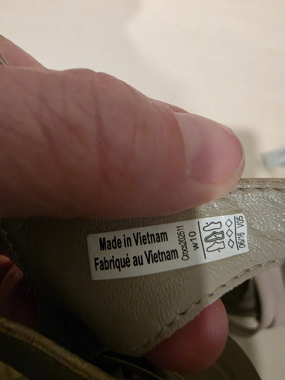 CROCS Women's Beige Ankle-Strap Wedge Sandals
